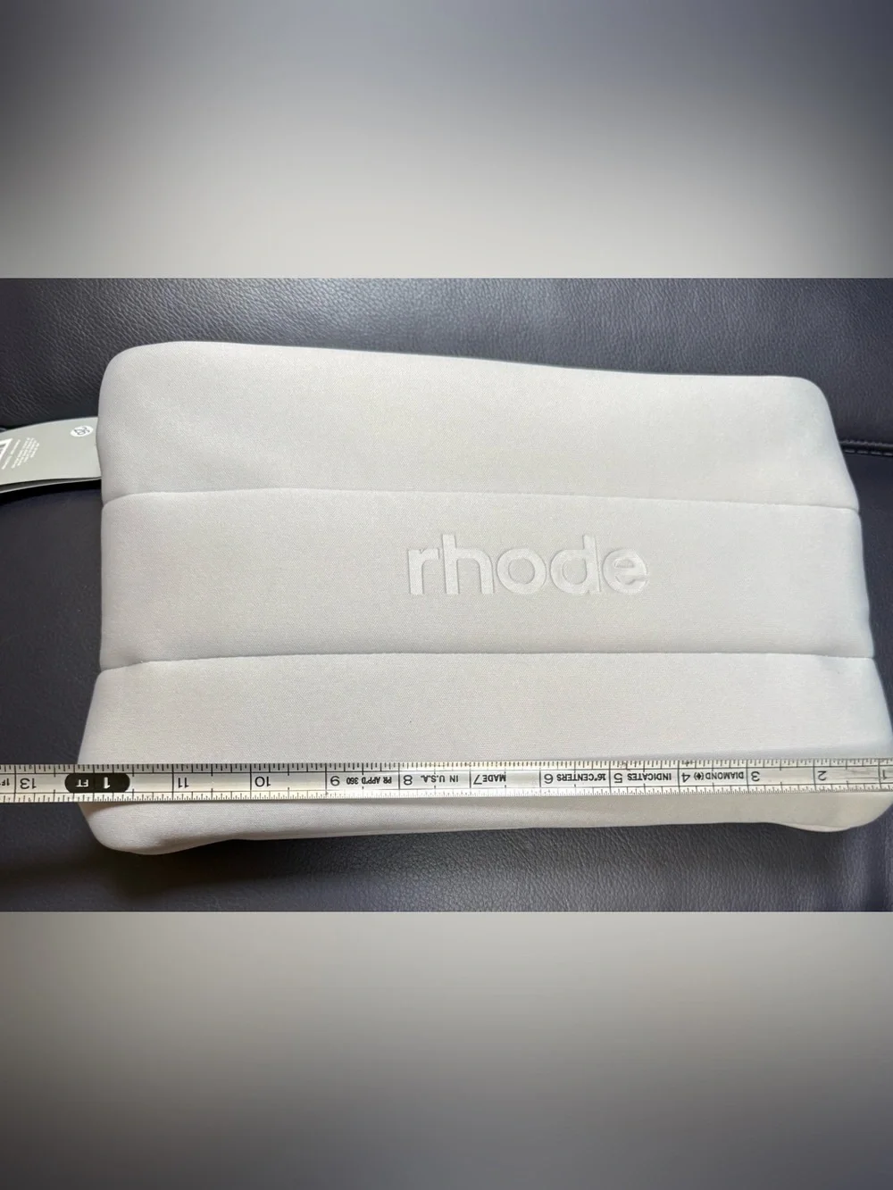 NWT Rhode Bubble Kit Gray Makeup Pouch Cosmetic Bag Only